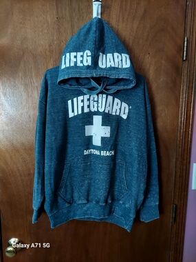 Blue 'Lifeguard' Pullover Hoodie - Daytona Beach Graphic